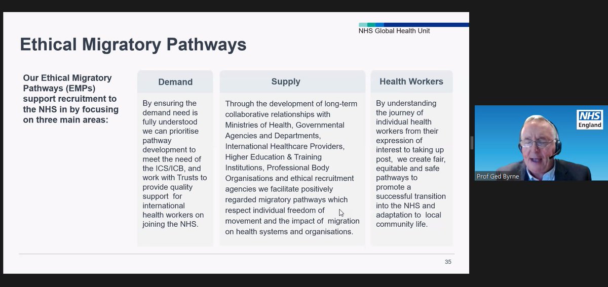 @ICNurses @HowardCatton @Working4H @gedbyrne @AgyaMahat @MarsdenPa @ChoonaraShakira Education is critical leg in health worker migration ✅national production ✅options for educational exchange @NHSEngland @gedbyrne shows how to create synergies Ethical pathways ✅understand DEMAND ✅long term collaboration to preview SUPPLY ✅UNDERSTAND health worker journey