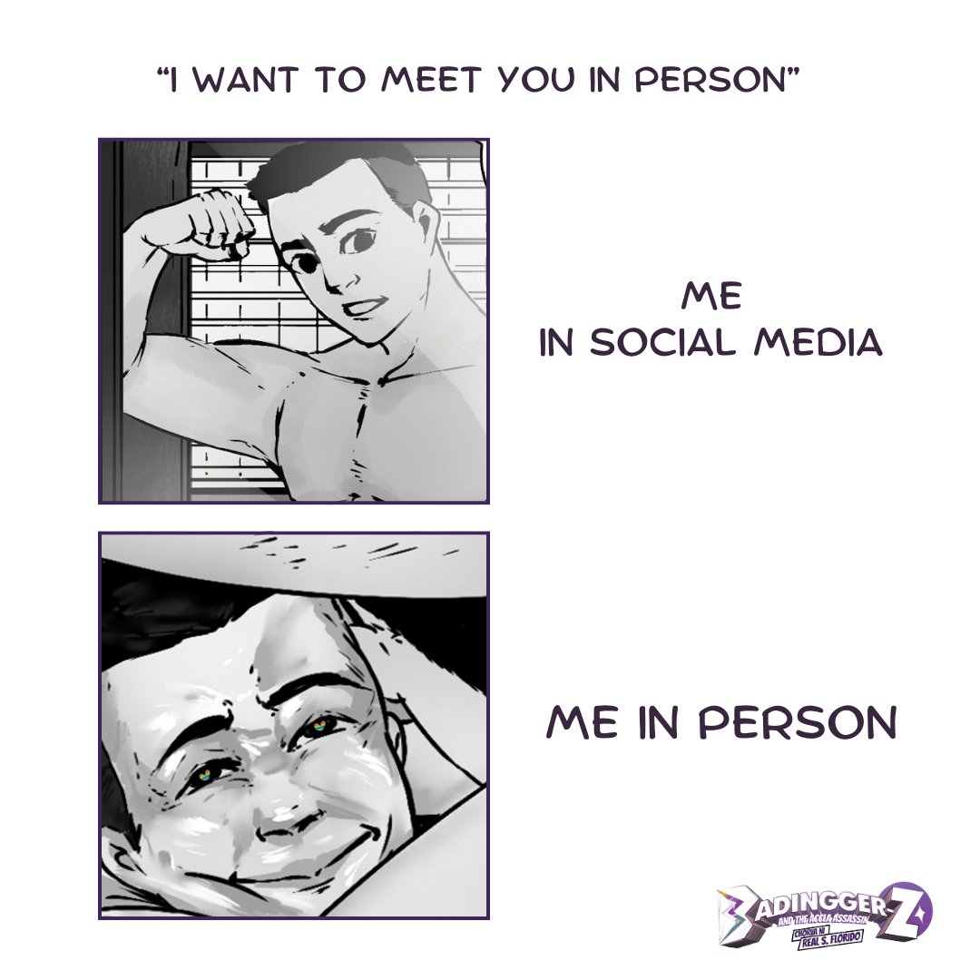 badingger_z's tweet image. The duality of Ading in real life vs. in social media. Keri mo yorn?! 🤪🌈🌈

Get your Badingger-Z copies now!
🔗creazionstudios.com//badingger-z/

#BadinggerZ