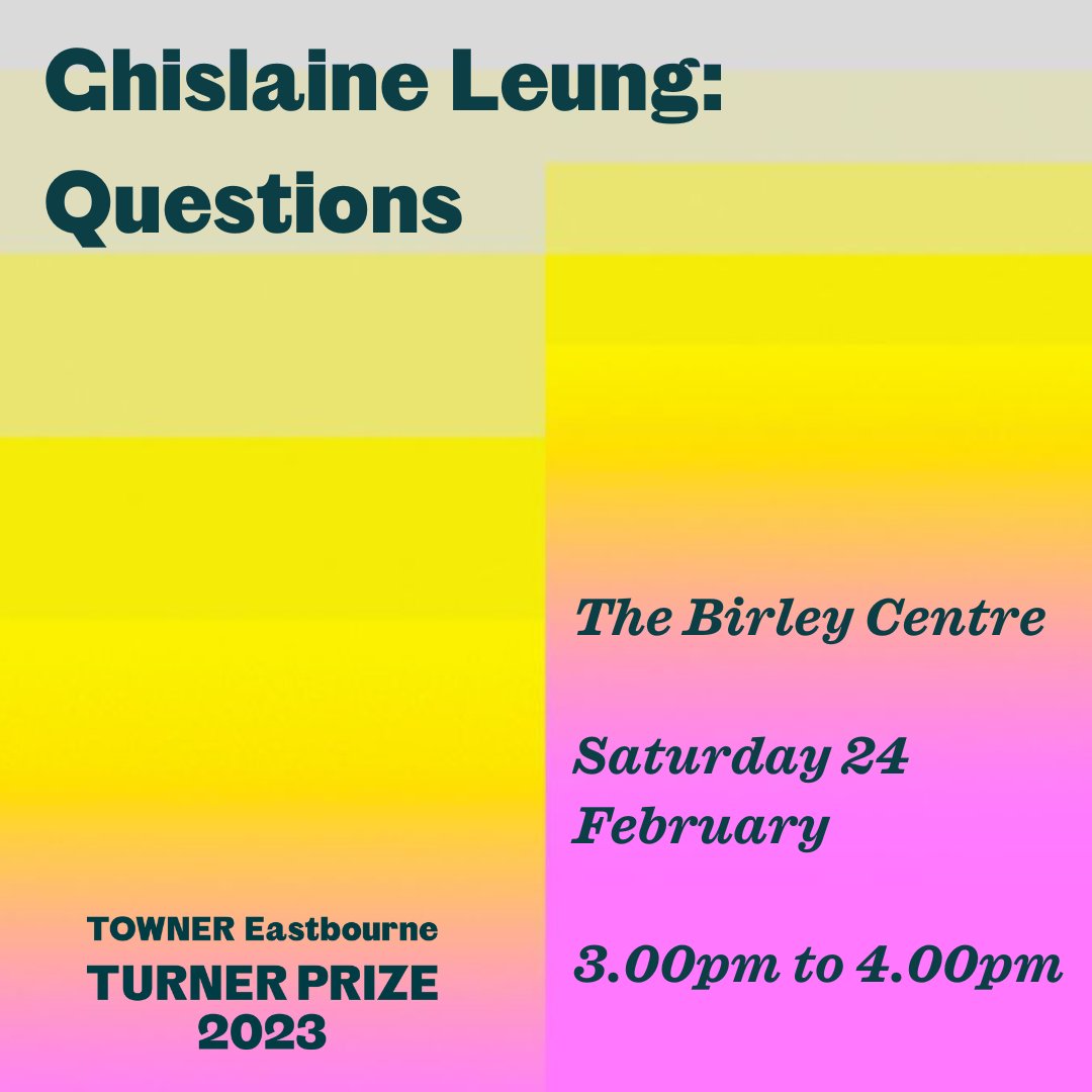 In 2017 Ghislaine Leung presented her debut solo exhibition 'The Moves' at Cell Project Space. Join Leung's talk 'Questions' this Saturday 24 Feb 3-4pm as part of her Turner Prize presentation @TownerGallery Book: townereastbourne.org.uk/whats-on/event…
