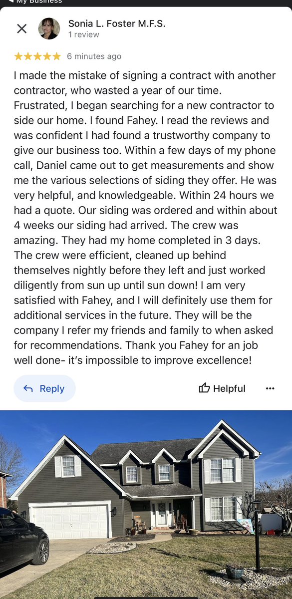 FaheyRoofing's tweet photo. New review Alert🚨 https://t.co/kZDNgsxjC6