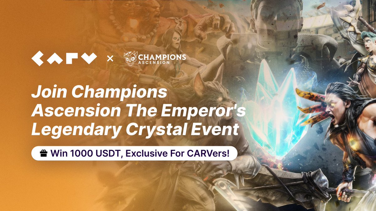 CARV_IDN's tweet image. Rasakan pengalaman #DataToEarn (D2E) secara langsung! Minggu ini, D2E menampilkan acara dari @ChampionsIO dan @themachinesgame. 

Bersiaplah untuk The Emperor&apos;s Legendary Crystal Game Night dari @ChampionsIO dan peluncuran Beta Season 3 yang menarik di @themachinesgame.
