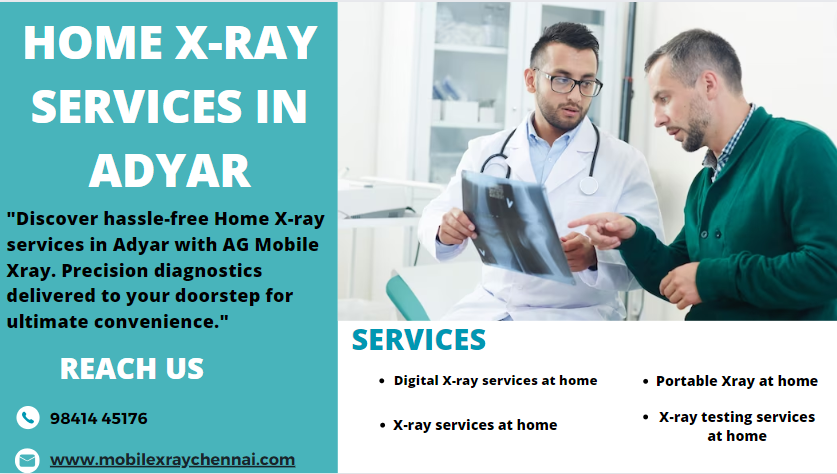swaskipriy11408's tweet image. "Convenient Home X-ray services in Adyar now available with AG Mobile X-ray. Get quality diagnostics at your doorstep today!"
mobilexraychennai.com/?utm_source=go…
#xray #mobilexray #agmobilexray #chennai #todaynews #trending