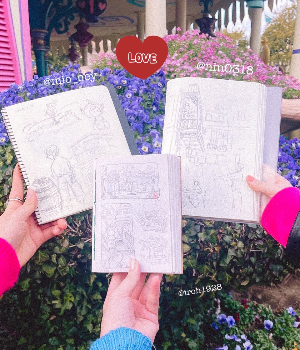 162さん、ミオチさんと共に第3回舞浜スケッチ会してきたレポ🩷🩵
ギチギチになりました!
またやりたいな🤩2人に感謝!!! 