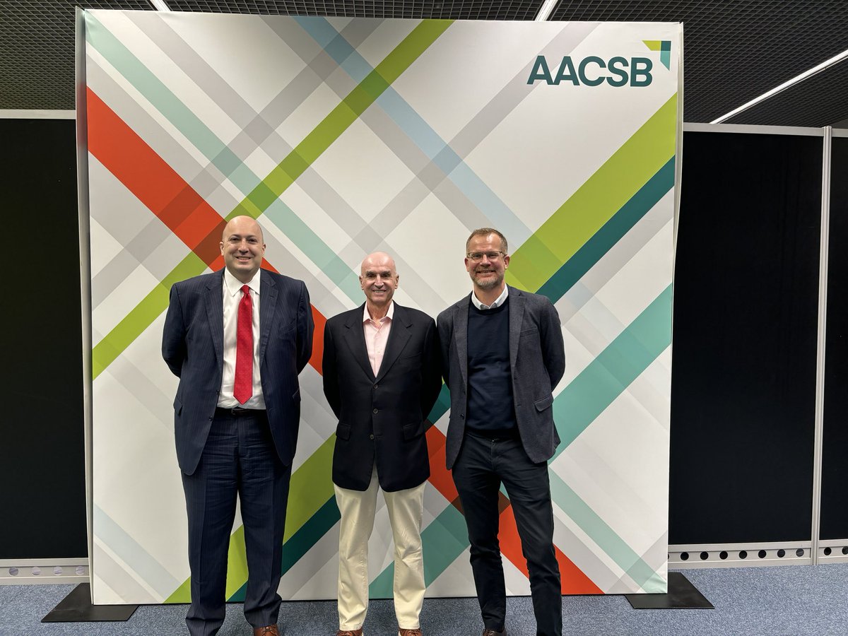 LewisUCoBDean's tweet photo. LaSallian B-School deans @ AACSB Deans’ Conf. in Barcelona.  Mark Ritter from LaSalle University’s School of Business in Philadelphia and  Chris Kennett from La Salle International School of Commerce and Digital Economy LaSalle-URL Barcelona Campus. https://t.co/ledb2r2WBX