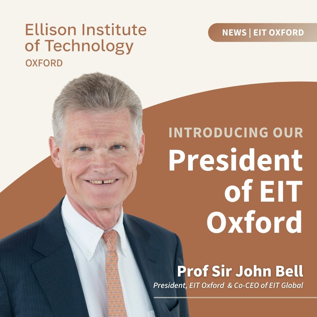 EIT Oxford (@eitoxford) on Twitter photo 📢 We’re excited to announce the new appointment of world leading scientist Prof Sir John Bell as President of <a href="/EITOxford/">EIT Oxford</a>, starting 1st April 2024!
➡️ eit.org/sir-john-bell-…
@EllisonInst @EITLosAngeles <a href="/DavidAgus/">David Agus</a> <a href="/UniofOxford/">University of Oxford</a>
#EllisonInstituteofTechnology #Oxford #Technology 📢 We’re excited to announce the new appointment of world leading scientist Prof Sir John Bell as President of <a href="/EITOxford/">EIT Oxford</a>, starting 1st April 2024!
➡️ eit.org/sir-john-bell-…
@EllisonInst @EITLosAngeles <a href="/DavidAgus/">David Agus</a> <a href="/UniofOxford/">University of Oxford</a>
#EllisonInstituteofTechnology #Oxford #Technology