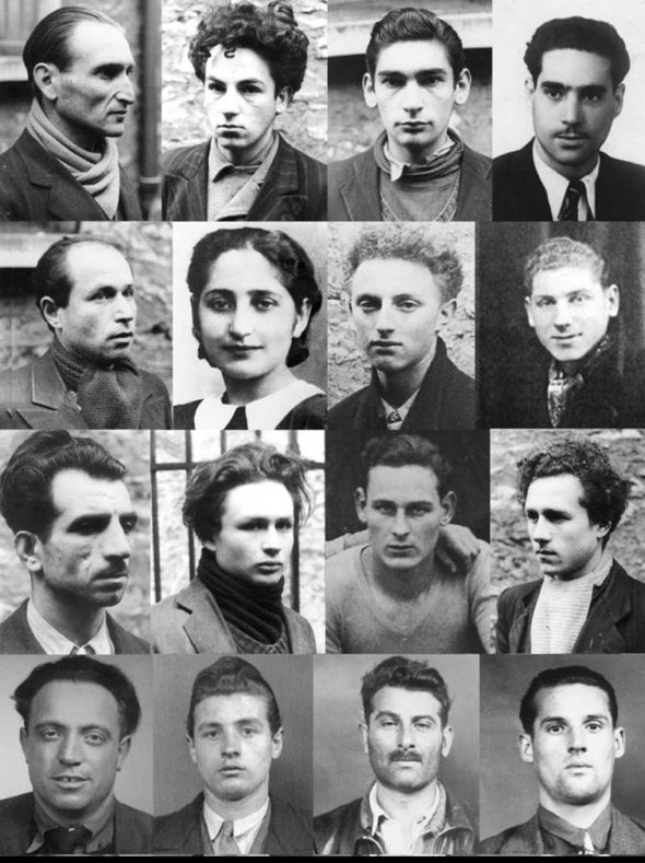 Knobel7's tweet photo. Vingt et trois résistants que la propagande vichyste présentait comme des judéo-communistes, des «métèques» et des apatrides.

23 résistants qui ont défendu la France et ont sauvé son honneur.

#Manouchian 

Vingt et trois infiniment plus Français que les collaborateurs https://t.co/BefVHdvxtq