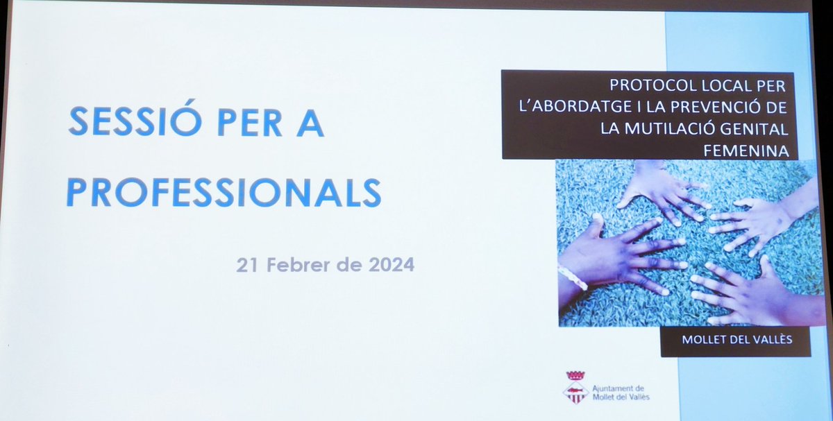 CarmeSaperas's tweet photo. Avui toca sessió per a profesionals
Cal que tots els actors implicats en la Mutilació treballem junts i coordinats. 
Aquestes sessions son imprescindibles per millorar l'abordatge de la #MGF 
@apicsmetronord @ajmollet @educaciocat #endFGM 
#ASSIR https://t.co/xQZIg2MPnY