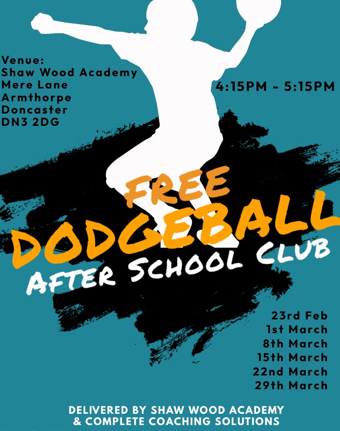 FREE Cricket &amp; Dodgeball After School Clubs
for pupils in Year 2 to Year 6.

Please complete the form in the link below to secure your child's place.

Cricket: forms.gle/UFg57zLrAAmjii…

Dodgeball: forms.gle/nh1Q8nWgnhhRYG…