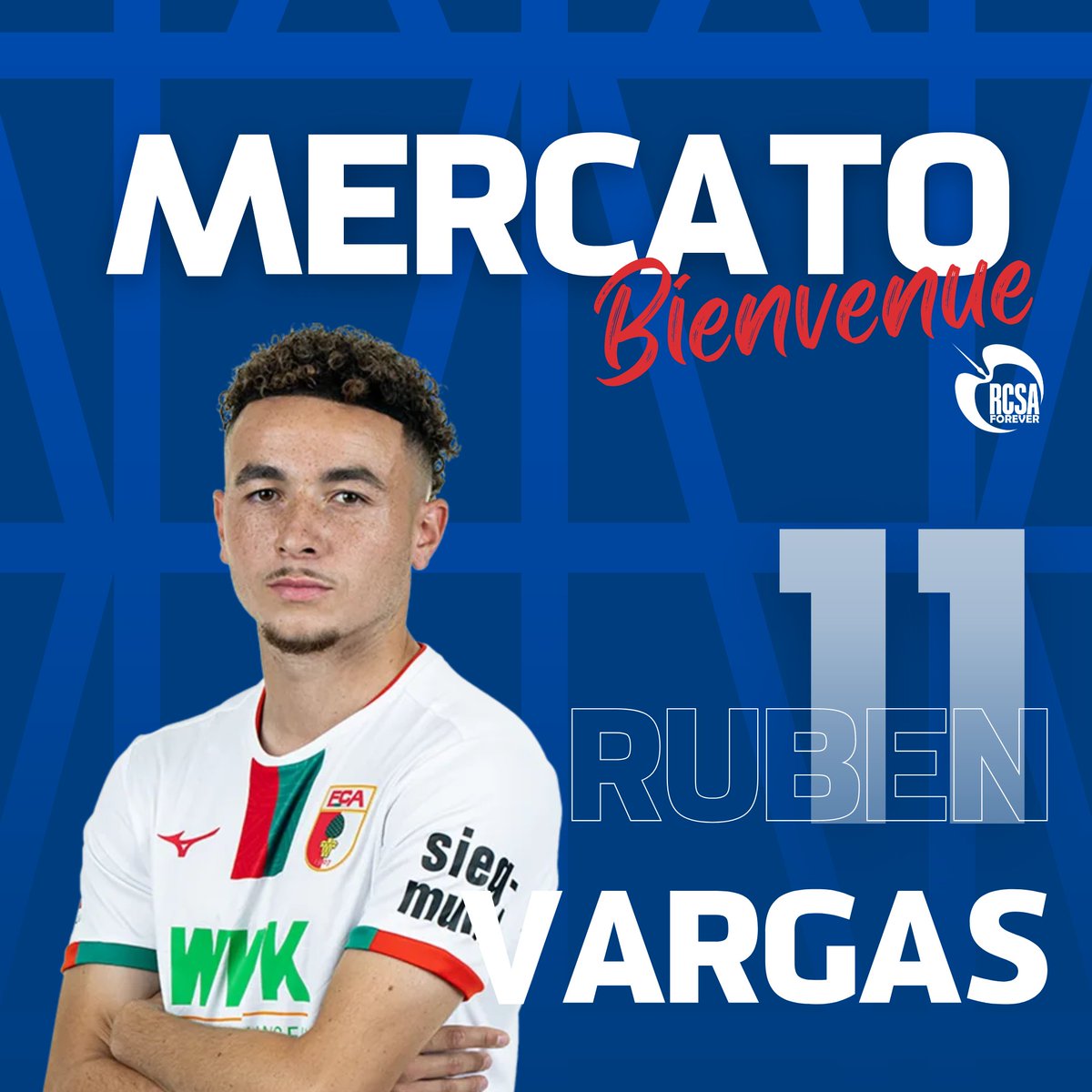 RCSA_RP's tweet photo. 📢MERCATO

Ruben est Strasbourgeois 🥨

L'ailier suisse s'est engagé avec le RCSA, en provenance d'Augsbourg 🟦⬜️ https://t.co/rI0oHXLKIB