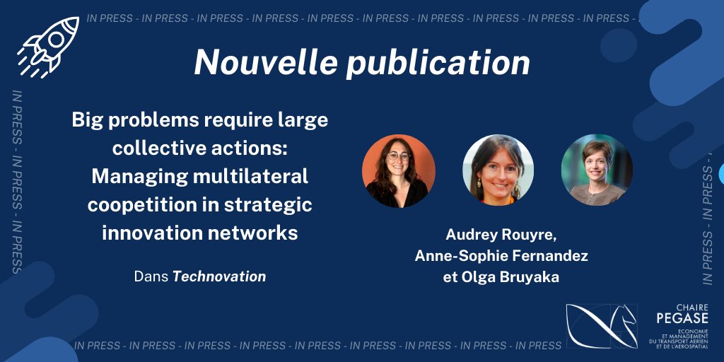 🚨Nouvelle publication 🚨

🛰️ Félicitations à <a href="/Audrey_Rouyre/">Audrey Rouyre</a> et Anne-Sophie Fernandez, membres de la Chaire Pégase pour leur publication avec Olga Bruyaka dans Technovation.

⬇️Lien vers l'article en commentaire.
