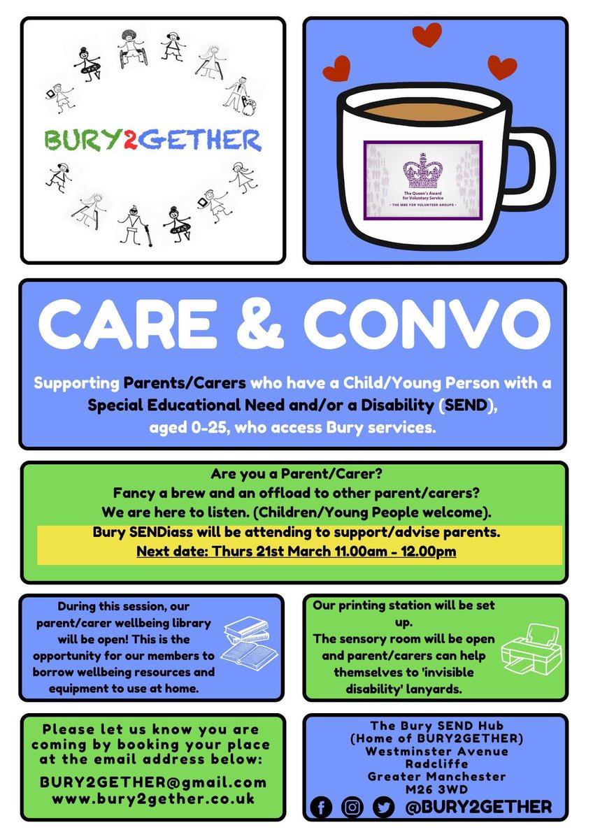 BURY2GETHER's tweet image. Details of our March Care and Convo