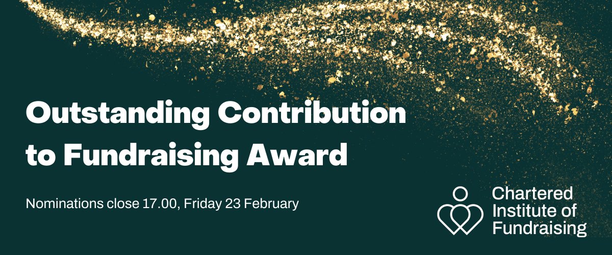 Calling all members! There's only 2 days left to nominate an individual who has shaped the UK fundraising community and environment through their actions, leadership or practice for the Outstanding Contribution to Fundraising Award.

Nominate now: bit.ly/3SI98uY