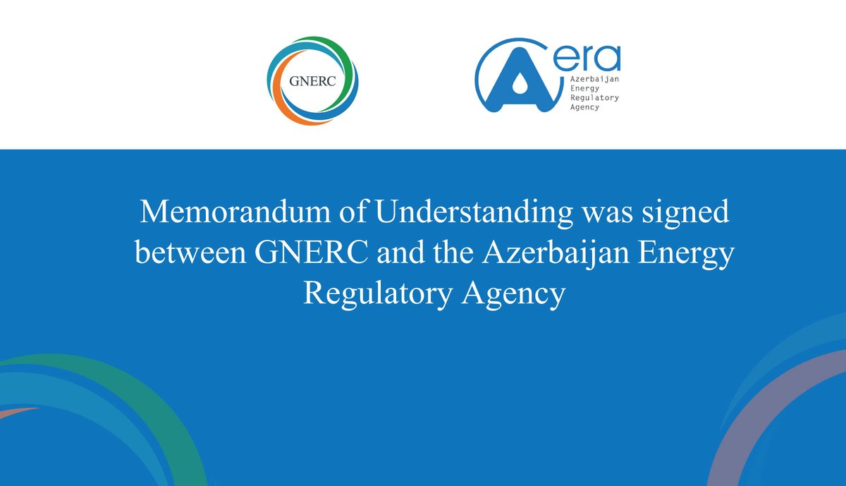 Gnerc_'s tweet photo. Memorandum of Understanding was signed between the #GNERC 🇬🇪 and #AERA 🇦🇿. The Memorandum was signed by  Davit Narmania and Samir Akhundov. 

https://t.co/UOxsii4inq https://t.co/AQeENmfQip