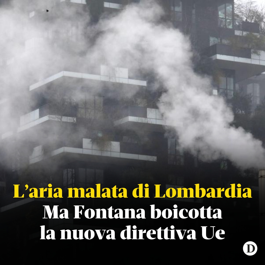 Domani (@domanigiornale) on Twitter photo Il governatore lombardo #Fontana contro la nuova direttiva Ue che fissa limiti più rigorosi sulle emissioni, mentre il centrodestra in regione boicotta le iniziative antitraffico del sindaco #Sala 👉 bit.ly/3OSgcm6
di <a href="/VMalagutti/">Vittorio Malagutti</a> Il governatore lombardo #Fontana contro la nuova direttiva Ue che fissa limiti più rigorosi sulle emissioni, mentre il centrodestra in regione boicotta le iniziative antitraffico del sindaco #Sala 👉 bit.ly/3OSgcm6
di <a href="/VMalagutti/">Vittorio Malagutti</a>