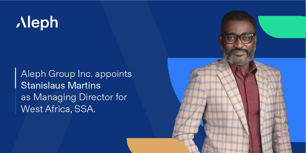 Meet Stanislaus, Aleph's West Africa MD!  He's got 20+ years leading winning initiatives, knows the African digital scene inside-out, and drives growth like a pro.  Ready to take Aleph to new heights in West Africa!  #AlephWA #DigitalLeader