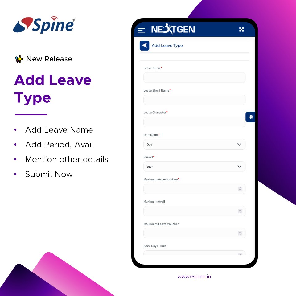 SpineBMS's tweet image. 📢 Simplify leave management with SpineHRM software. Easily customize leave types and streamline HR tasks. Try it now!

Learn more: bit.ly/3S9MQRk

#SpineSoftware #HRmanagement #LeaveManagement #hrmsoftware #hrm #humanresources
