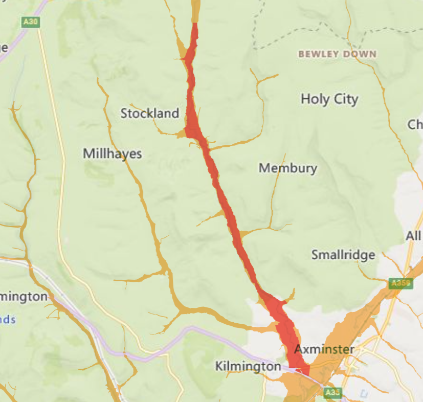 ❗️ A #FloodWarning is in force for the River Yarty from Yarcombe to Axminster, #Devon. For the latest information, visit ➡️ check-for-flooding.service.gov.uk/target-area/11…