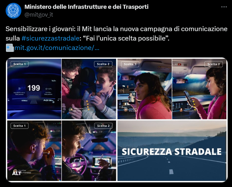 CrazyItalianPol's tweet photo. The Ministry of Transportation launches an advertising campaign for road safety, but none of the girls in the video are wearing seatbelts.

Feb 21, 2024 https://t.co/M5Rif4Qf8t