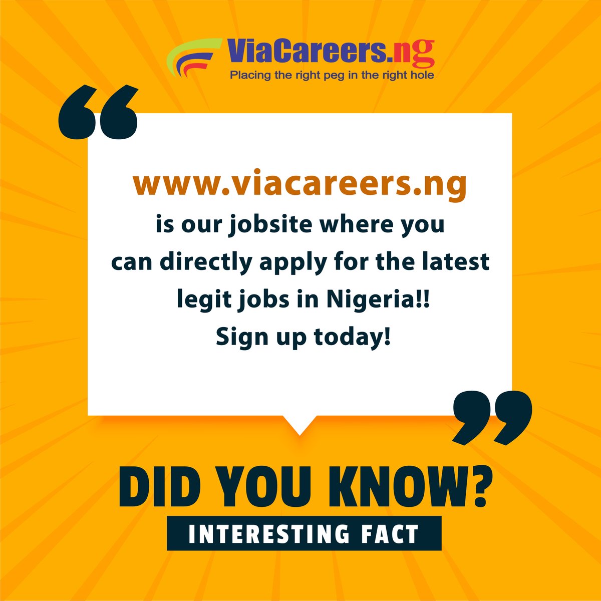 via_careers's tweet photo. Discover new jobs and apply directly at https://t.co/ckNYfd7Czlβππ½ββοΈ
.
.
.
.
.
#careergoals #jobsearch #jobwebsite #jobsite #applynow #nigerianjobs #naijajobs
.
.
.
.
.
.
.
1 USD Tony Tetuila Naira Abuja Lagos Naira The DSS Obasanjo Osinbajo #NigeriaProtest #BreakingNews Peruzzi https://t.co/vDTNVmilTW