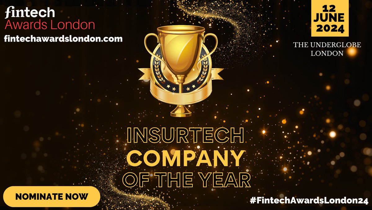 FinTech Awards London (@fintechawardldn) on Twitter photo We're thrilled to announce the call for nominations for <a href="/FinTechAwardLDN/">FinTech Awards London</a> 2024, honouring the best and brightest in insurtech fintechawardslondon.com/apply/.
The nomination deadline is 8 March 2024 at 23:00.
#Fintech #fintechawards #FintechAwardsLondon24 We're thrilled to announce the call for nominations for <a href="/FinTechAwardLDN/">FinTech Awards London</a> 2024, honouring the best and brightest in insurtech fintechawardslondon.com/apply/.
The nomination deadline is 8 March 2024 at 23:00.
#Fintech #fintechawards #FintechAwardsLondon24