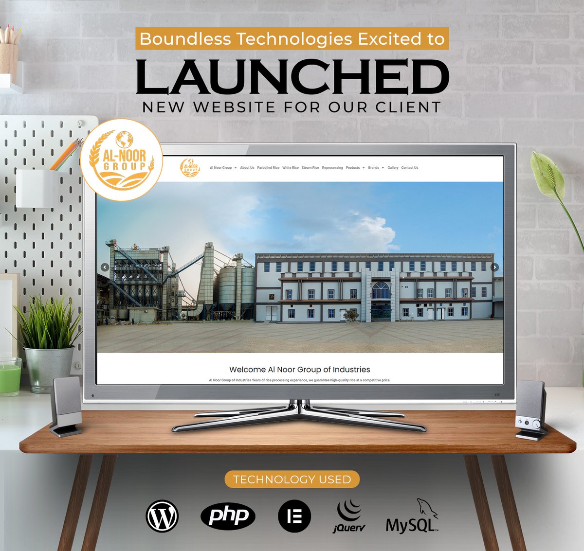 Boundless Technologies is proud to announce the launch of a new website we've built for our esteemed client with the latest technology | alnoorrice.com 📞 Contact us now: wa.me/923453133668 #BoundlessTechnologies #websitelaunch #AlNoorRice #websitedesignagency