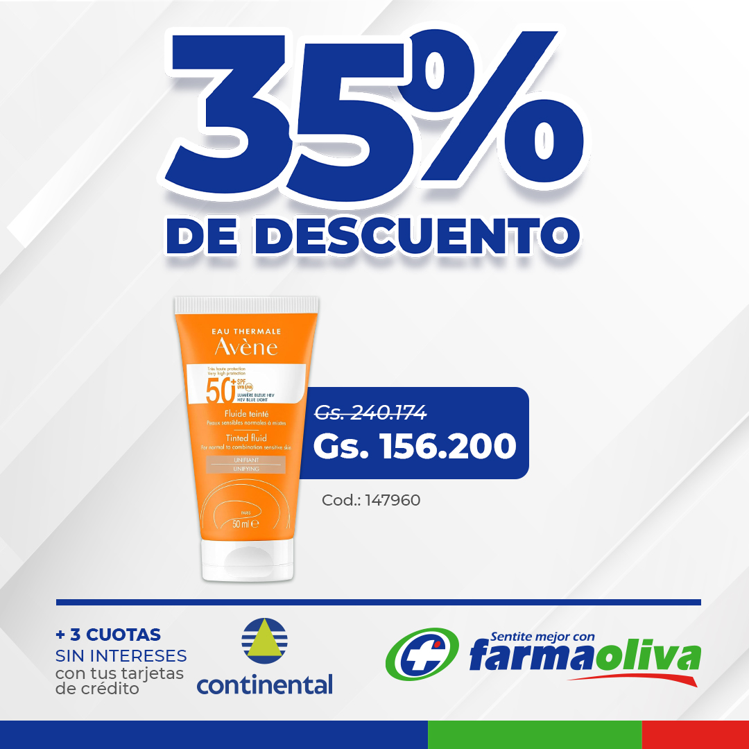¡Piel radiante, precios irresistibles! 🌟 Con tu tarjeta de crédito Continental, obtené un 35% de descuento en nuestros productos de skincare + 3 cuotas sin intereses. ¡No te pierdas esta oferta exclusiva! 💆‍♀️✨​

​#Farmaoliva #OfertaEspecial #Skincare #Descuento #Continental