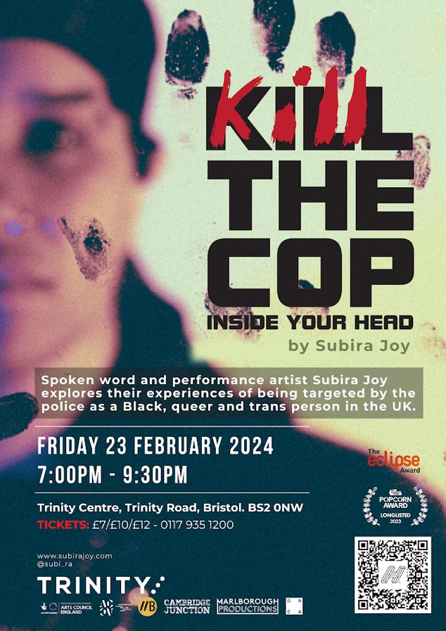 A powerful explanation of police violence against Black, trans, queer communities. Friday @TrinityBristol Tickets selling fast @BristolPride @QueerBristol @qwerky @travisalabanza @CalebParkin