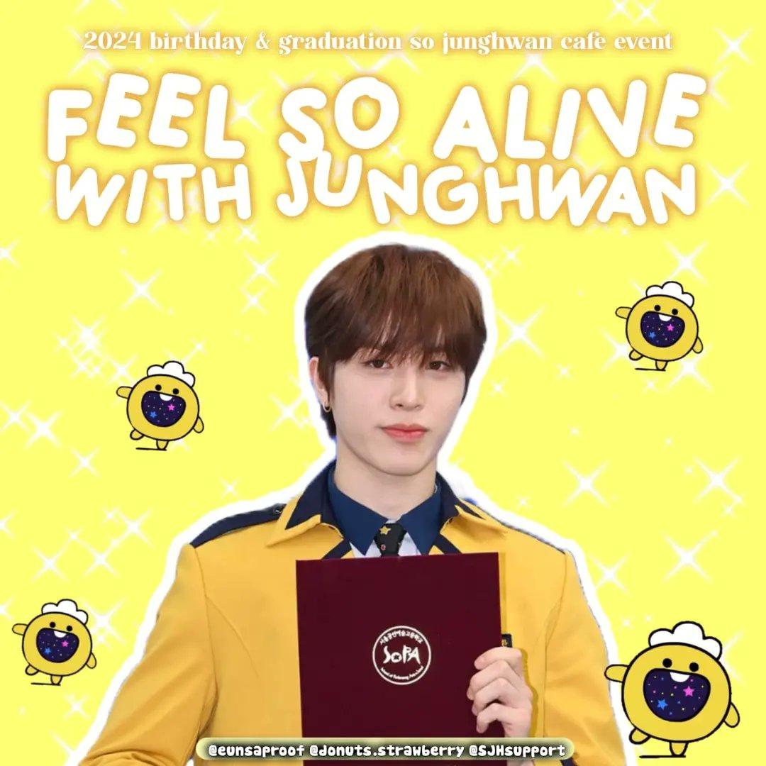 ourmeeiz's tweet photo. ｡⁠*☆ FEEL SO ALIVE WITH JUNGHWAN ☆*｡

Let's celebrate our TREASURE So Junghwan's Birthday &amp; Graduation Cafe Event in the last week of February 2024, hosted by @eunsaproof https://t.co/F8059hgvog