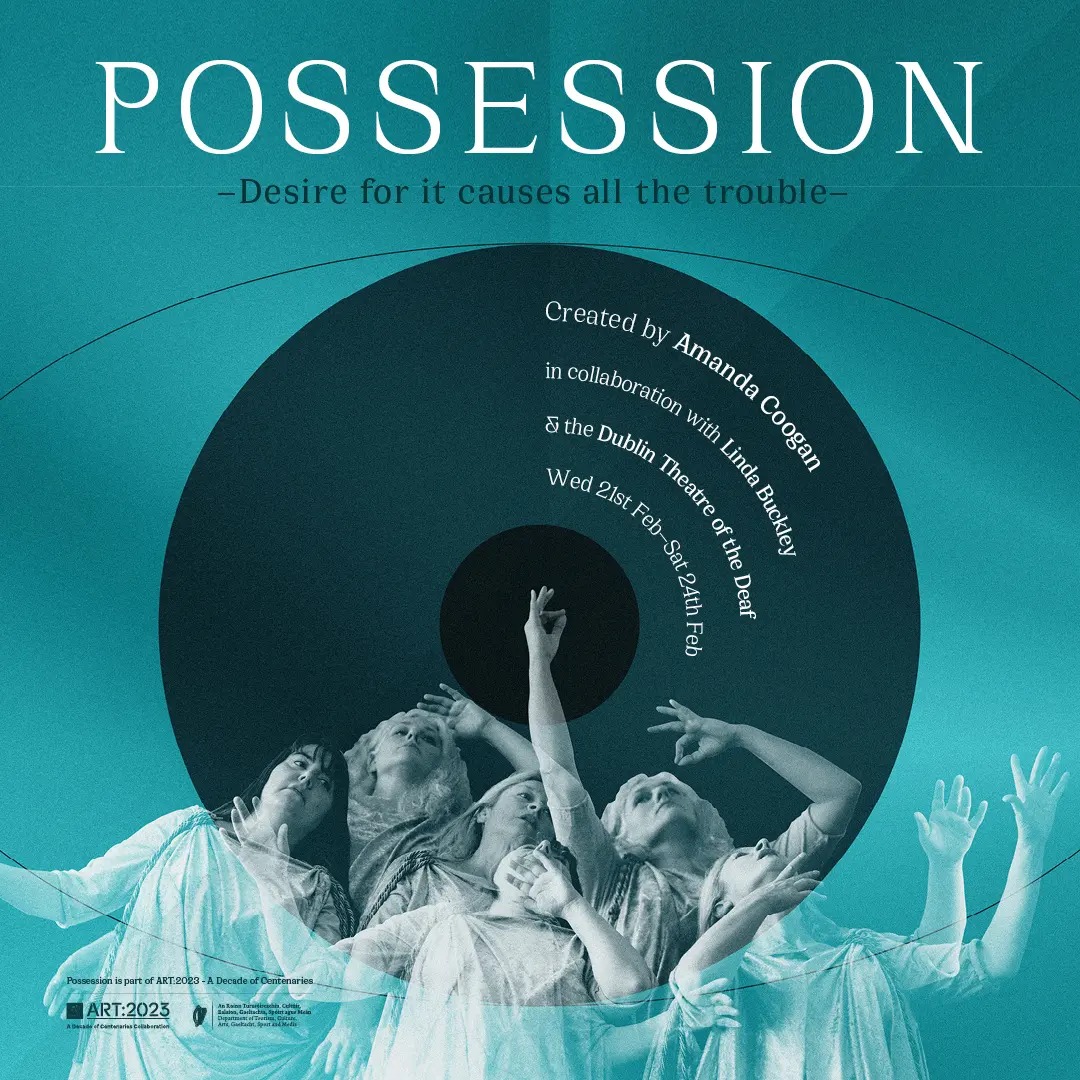 First show of Possession tonight...! 'A feast for the senses – an incomparable opera. Working from Coogan’s visual practice, Buckley’s music of mythic magic and the physical and visual language of Irish Sign Language.' projectartscentre.ie/event/possessi…
