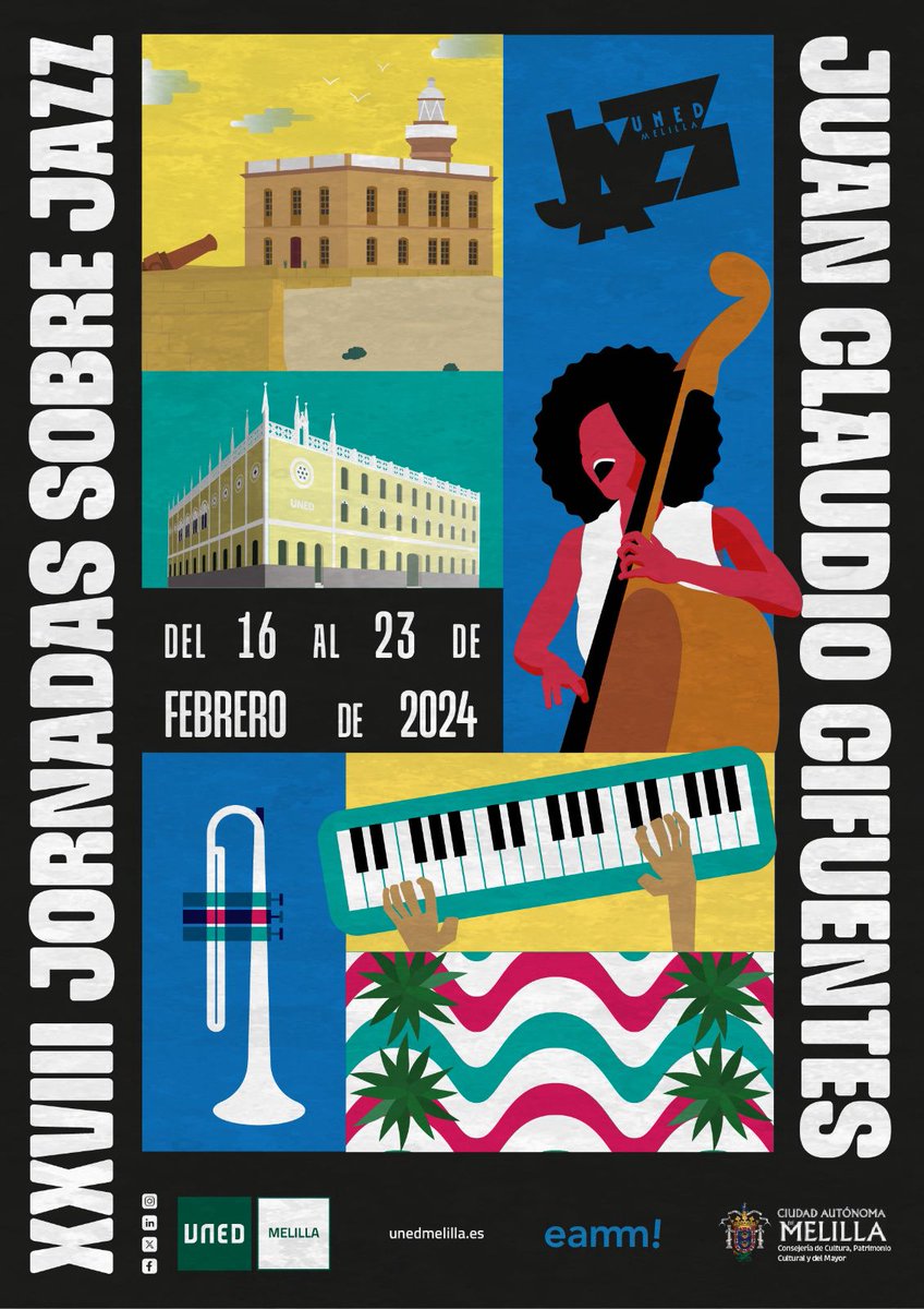 🎶Este #Jueves, en las #XXVIIIJornadasSobreJazz de @UNEDMelilla, llega a #Melilla el Trío de @manelfortia a las 20:30h. 📸Además, desde las 12:00h continúa la exposición 'Mirando al Jazz (XXI)' en la Sala de Exposiciones de UNED y las 'Cenas con Jazz' con SHCK Quartet.