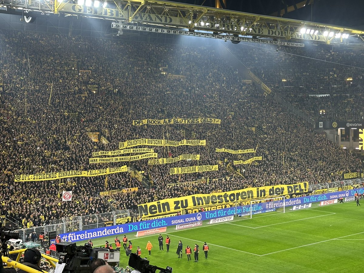 As I have seen and heard in most Bundesliga stadiums I’ve been to recently, a big victory for the vast majority of German football fans here.

Ultras led the protests but they were widely supported by the rest of the stadium each time.
