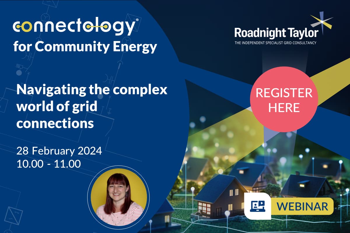 🔊 Webinar - 28 February  #CommunityEnergy - Navigating the world of grid connections. A summary of the most impactful changes in grid connections over the last 12 months, and how they affect community-based generation projects.  Info &amp; register ➡️ roadnighttaylor.co.uk/connectology/w…
