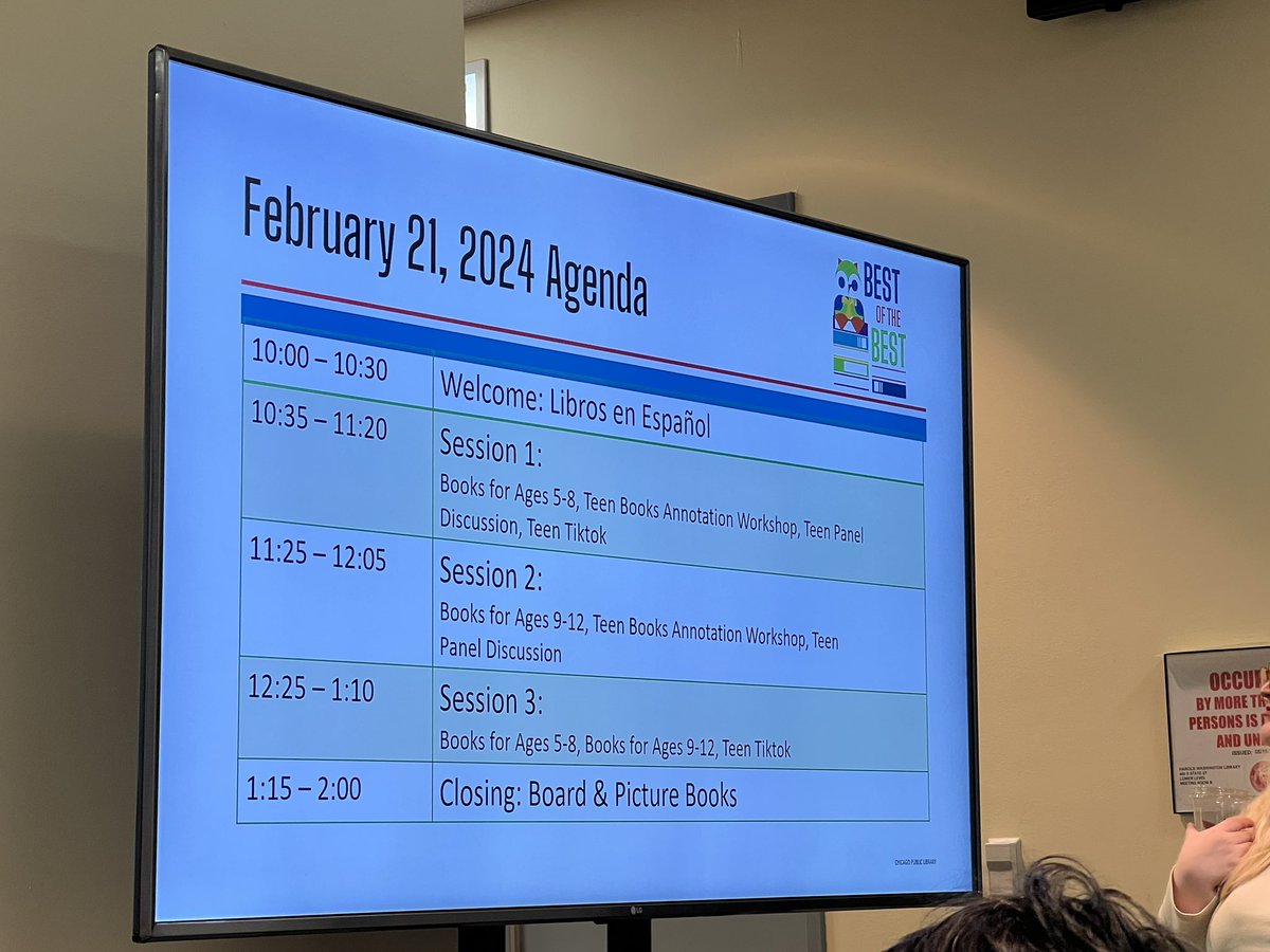 OTLibrary's tweet image. Very grateful to have the opportunity to attend the Chicago Public Library Best of the Best presentations today. Learning about books all day = heaven! #somosOT #112Leads @otmonarchs