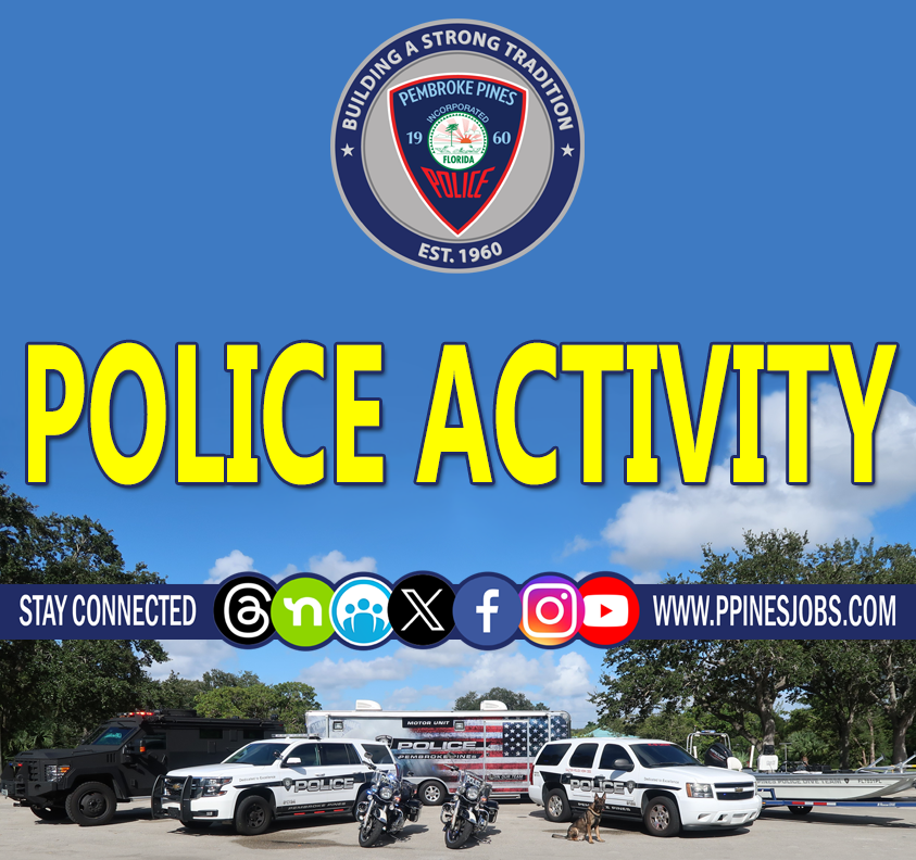 ATTENTION RESIDENTS: Officers are temporarily blocking traffic near 102 Avenue &amp; Johnson Street as they search for a burglary suspect in the area.

Renaissance Charter &amp; Pines Lakes Elementary have been placed on a precautionary Code Secure. The campuses remain safe &amp; secure.