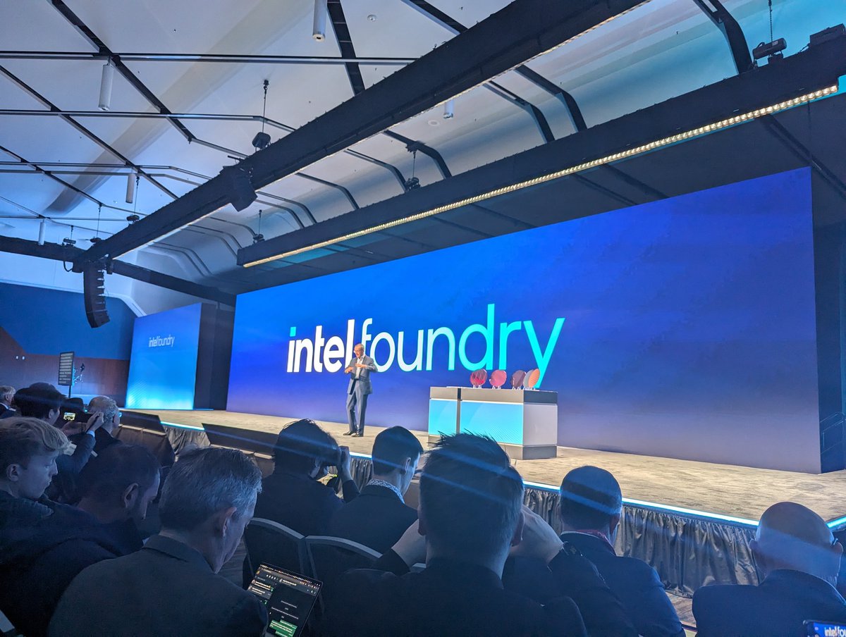 Starting off with a quick rebrand to Intel Foundry. Serving internal and external customers in client, DC, networking products <a href="/intel/">Intel</a> #embedded