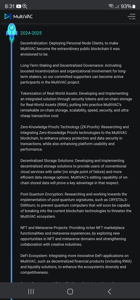 Post-Quantum Encryption 
Multivac MTV will change crypto market in the future. 
With post-Quantum SIGNATURES 👀👀💣💣🔥🔥
MTV ahead of its time!!!