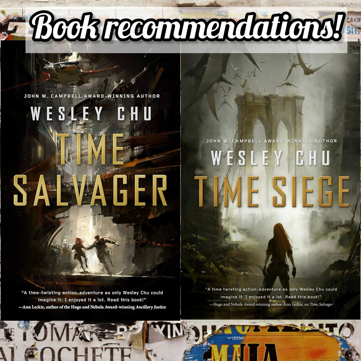 Today I wanted to recommend these two amazing books by @wes_chu and hope and pray that @torbooks will someday give us a third book. These would make an incredible film or tv series. Give them a read!!