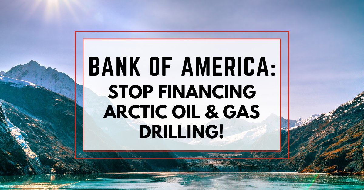 Hey @BankofAmerica: You are going back on your word to protect the Arctic. Not only is your decision bad for the climate, it’s a violation of Indigenous rights. The world is watching! 👀 #ProtectTheArctic Take our tweet action to send a message to BoA: stopthemoneypipeline.com/tweet-boa-arct…