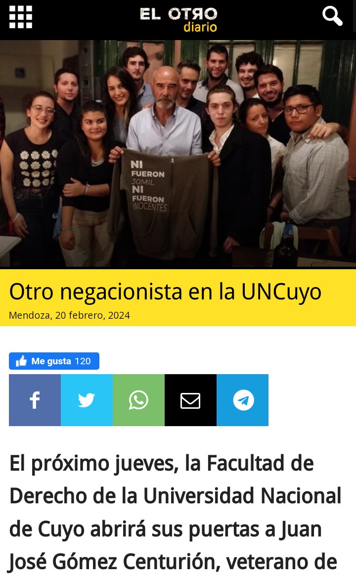 <a href="/FranjaMendoza/">Franja Morada Mendoza</a> <a href="/el_otro_diario/">El Otro Diario</a> con sus discursos hegemónicos e intolerantes. Piden que <a href="/juanjomalvinas/">Juan José Gómez Centurión 🇦🇷</a> no entre a la <a href="/UNCUYO/">UNCUYO</a> 
Debería darles vergüenza, ojalá tuviesen un poquito de la entrega que tuvo Juan José para con la patria. 
Sigan haciendo lo mejor que saben hacer: