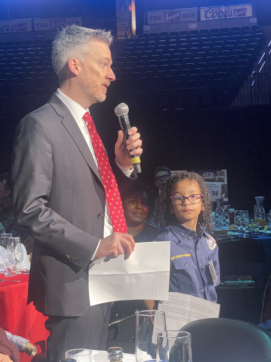 So many inspirational stories at the ScoutingColorado breakfast today — including the power of mentors w/in a community in encouraging our young people to overcome life’s challenges.