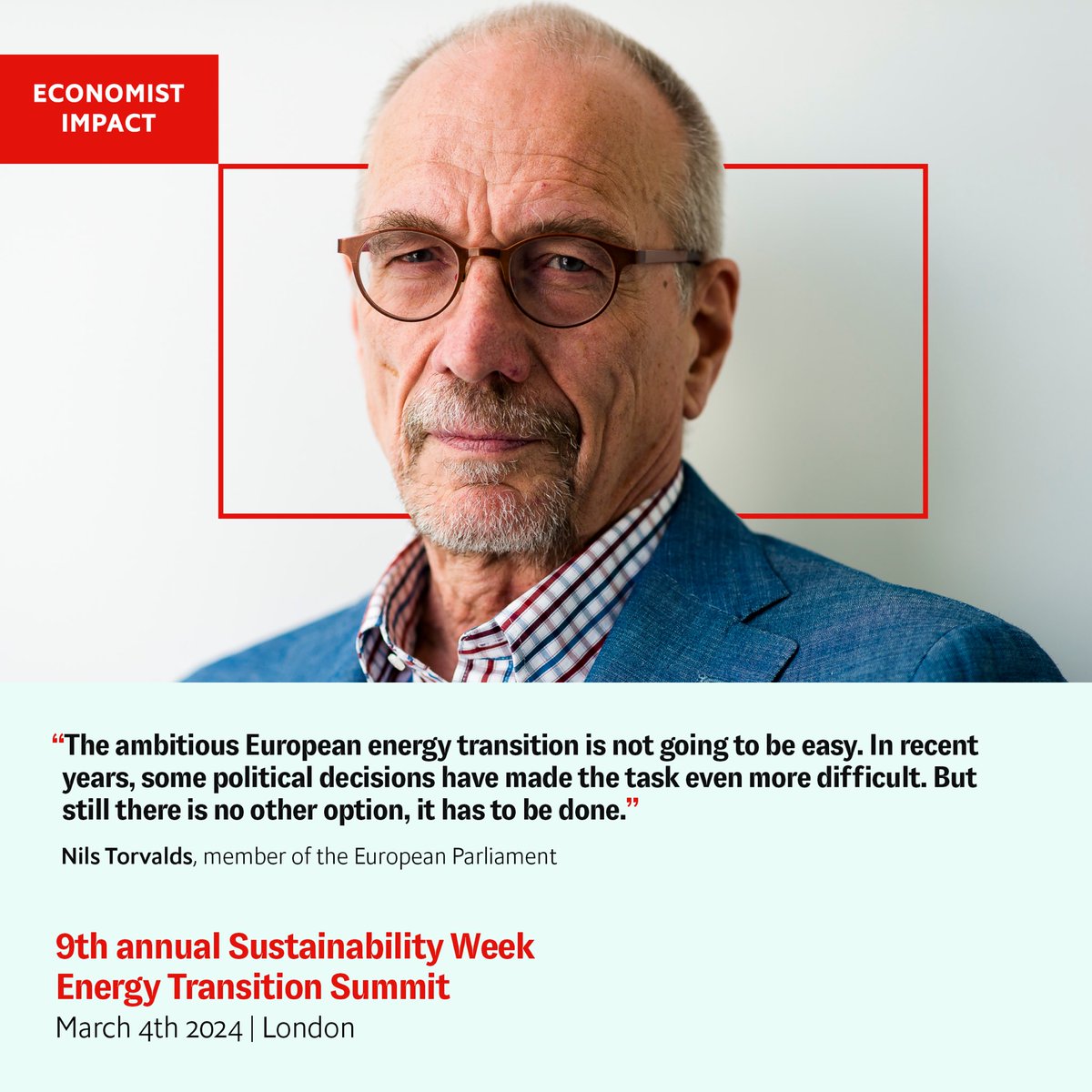 Osallistun 4.3 Lontoossa yhtenä pääpuhujana @TheEconomist :n #EnergyTransitionSummit konferenssiin. Keskustelun keskiössä tulee olemaan tulevaisuuden energiaympäristö #EU:ssa, #greendeal ja miten Venäjän sota Ukrainassa on vaikuttanut siihen. 🇪🇺🌍#EconSustainability