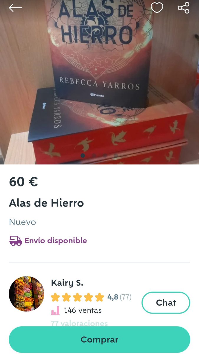 Evendim92's tweet photo. Esto es para quedar con esta persona y decirle un par de cositas. Cómo puedes ser tan despreciable? #AlasDeHierro #wallapop https://t.co/KhkyUFGaSB