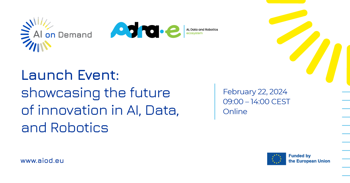 We're just two days away from a much-anticipated online webinar! ⏳

On the 22nd, <a href="/Adra_eu_/">Adra | The AI, Data and Robotics Association</a>, <a href="/AIonDemand/">AI-on-Demand Platform</a>, and the <a href="/EU_Commission/">European Commission</a> will join forces to reveal the latest projects funded under various Horizon 2023 and 2022 calls. 📅

Save your seat here: t.ly/XDLEb 📌