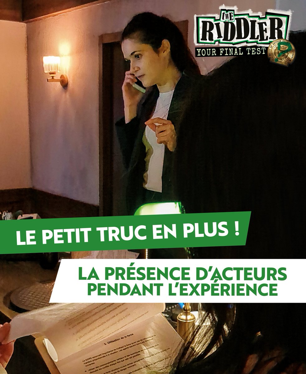Le Riddler est de retour à Gotham City ! ❔
Et il a préparé un accueil digne de ce nom pour les nouvelles recrues du GCPD 🚨

Saurez-vous déjouer ses plans ?

Pour réserver : linktr.ee/batman_escape

#batmanescape #escapegame #theriddler #gcpd #gothamcity
