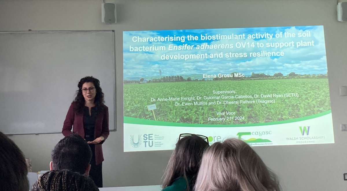 Excellent presentation by @ElennaGrosu during her #PhD viva defence at @SETU_Research today. Research project funded under the Walsh Scholarship programme by @teagasc.