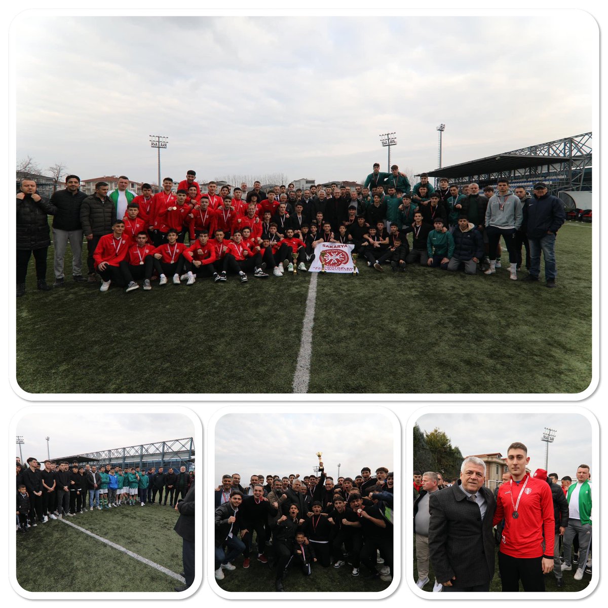 İlçe Başkanımız, Belediye Başkanımız ve MHP İlçe Başkanımız ile birlikte U-18 Amatör Ligi’nde Türkiye Şampiyonasına gitmeye hak kazanan takımlarımıza düzenlenen ödül programına katılım sağladık. Çaybaşıbekirpaşaspor, Sakarya Tekspor ve Harmanlıkspor’u tebrik ediyoruz.