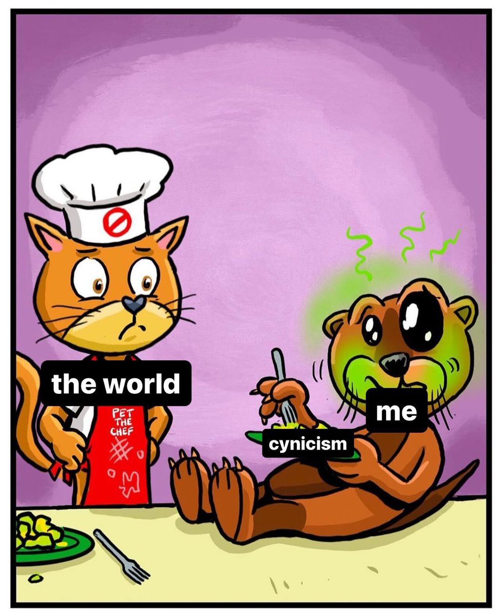 veefriends's tweet photo. Who can relate? π€’
#Optimism #OptimisticOtter https://t.co/K622WL91Wc