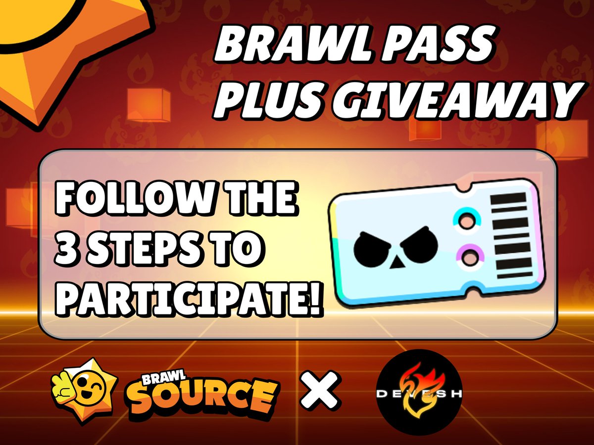 BrawlSource's tweet image. 🎉 Its Giveaway Time! 🥳

In partnership with @DeveshBS , we are giving away 1 Brawl Pass Plus! 🌟

🌟 Follow @BrawlSource &amp;amp; @DeveshBS
🌟 Like + RT
🌟 Reply with your favorite brawler or skin.

🇫🇷 Optional : Follow @BrawlSourceFR 

#BrawlStars #BrawlPass #StarrPark
