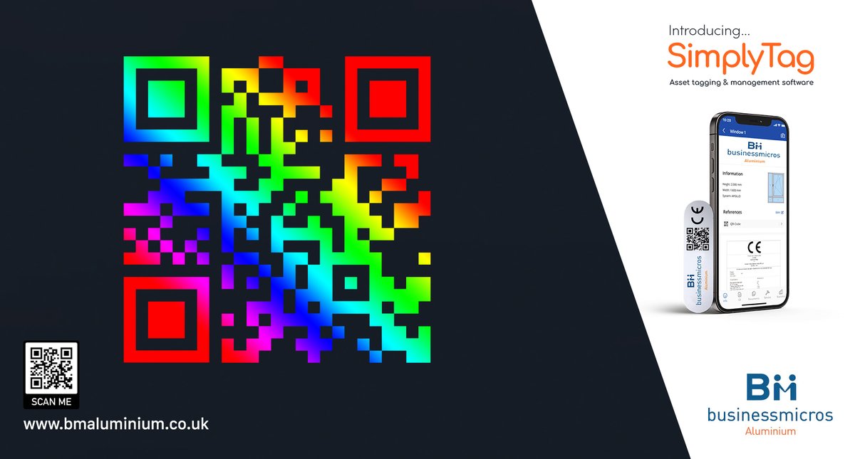 Our clever new Simply Tag tagging, management and traceability module uses a barcode attached to the inside of the frame. Did you know barcodes don't have to be black and white though? - any colour works as long as there's contrast #everydaysaschoolday
bmaluminium.co.uk/simply-tag/